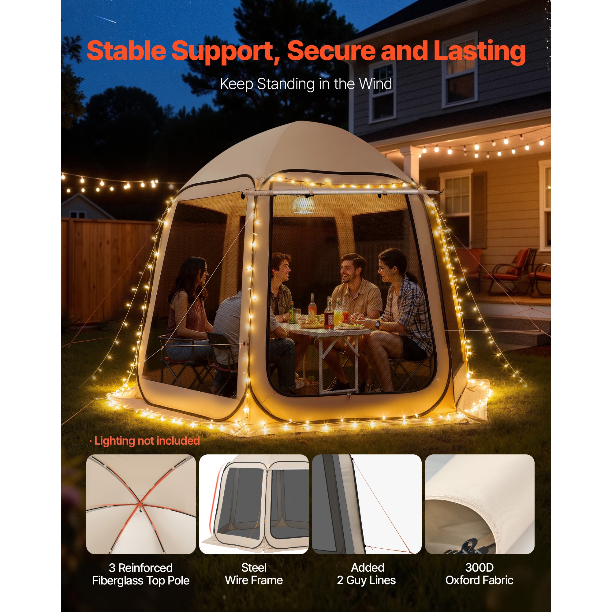 Pop Up Screen House Tent For Camping, Garden And Outdoor Use_voghion.com